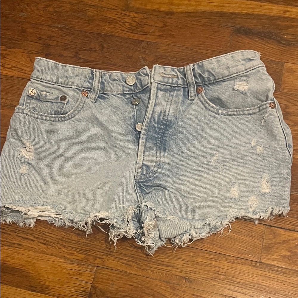 Zara Light Blue Jean Shorts